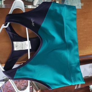 Reebok Speedwick Sports bra size L. Teal/Navy